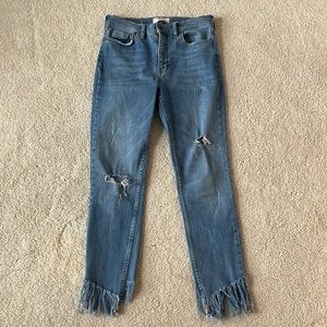 Free people fringe skinny Jean